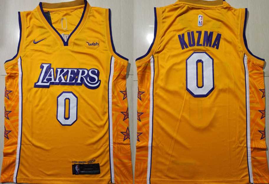Lakers 0 Kyle Kuzma Yellow 2019-20 City Edition Nike Swingman Jersey,We sell and wholesale Lakers 0 Kyle Kuzma Yellow 2019-20 City Edition Nike Swingman Jersey on line form chian!